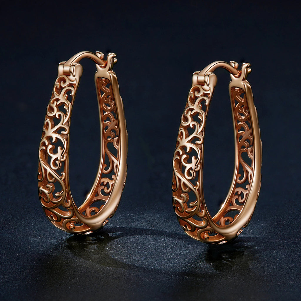 Vintage 925 Sterling Silver Snake Hoop Earrings Wedding Jewelry