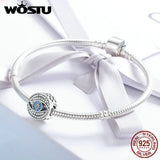 925 Sterling Silver Lucky Eye Clear CZ Charm Beads for Women Charm Bracelet