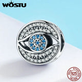925 Silver Lucky Eye CZ Charm Bead for Women Bracelet DIY