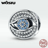 925 Silver Lucky Eye CZ Charm Bead for Women Bracelet DIY