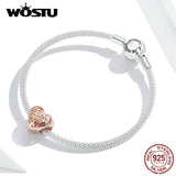 925 Silver Tree of Life Rose Heart Charm Pendant