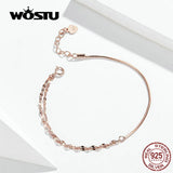 925 Sterling Silver Rose Bracelet Bangle CQB149