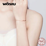 925 Sterling Silver Rose Bracelet Bangle CQB149