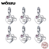 Personalized Name Pet Zircon Heart Charm for Bracelet