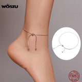 Silver Anklet Summer 925 Sterling Silver Chain Anklet for Women
