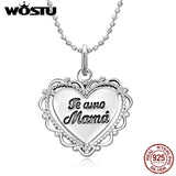 925 Sterling Silver Lace Heart Pendent Necklace for Women S925 Jewelry
