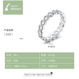 Silver Plated Heart Love Ring for Women, Stackable Forever Ring