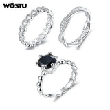 Silver Plated Heart Love Ring for Women, Stackable Forever Ring