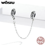 925 Sterling Silver Safety Chain Beads Stopper Charm for Snake Bracelet