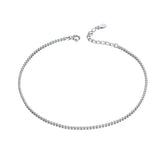 925 Sterling Silver Barefoot Sandal Anklet Chain Beaded Foot Jewelry for Women