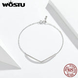 V Bracelet 925 Silver Zircon Bracelets For Women CQB137