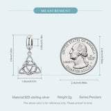 Snake 925 Silver Celtic Hanging Pendant Charm for Women