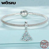 Snake 925 Silver Celtic Hanging Pendant Charm for Women