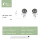 Moonstone Astronaut Stud Earrings in 925 Sterling Silver