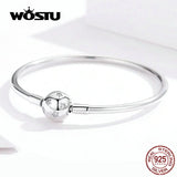 925 Silver Zircon Charm Bracelet For Women - CQB144