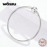 925 Silver Zircon Charm Bracelet For Women - CQB144