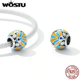 Sterling Silver Love Rainbow Candy Pendant Bead for Women Bracelets
