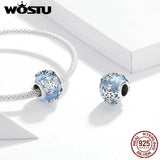 Sterling Silver Snowflake Crystal Beads for Women Jewelry Making
