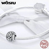 925 Sterling Silver Intricate Lattice Charm Bead Bracelet Pendant