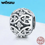 925 Sterling Silver Intricate Lattice Charm Bead Bracelet Pendant