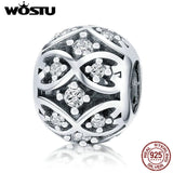 925 Sterling Silver Intricate Lattice Charm Bead Bracelet Pendant