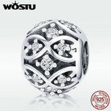 925 Sterling Silver Intricate Lattice Charm Bead Bracelet Pendant