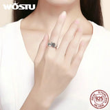 925 Sterling Silver London City Rings For Women Romantic Vintage Ring