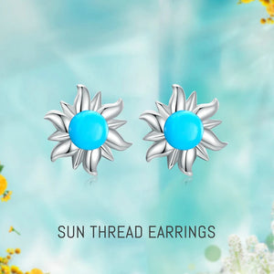 Turquoise 925 Silver Evil Eye Rings Cross Drop Earrings Necklace Women Jewelry