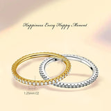 Sterling Silver CZ Diamond Ring Platinum Bands 18K Plated