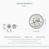 Wedding Zircon Stud Earrings 925 Silver CZ Party Studs