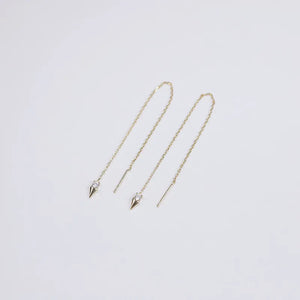 925 Silver Chain Spiket Ear Line Earrings Women Wedding Jewelry Gift