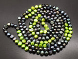 Long Green Baroque Freshwater Pearl Necklace 60in