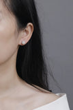S925 Sterling Silver Pearl Earrings with Diamond Studs