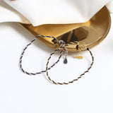 925 Sterling Silver Braided Rope Chain Bracelet French Romance Jewelry