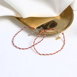 925 Sterling Silver Braided Rope Chain Bracelet French Romance Jewelry