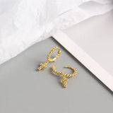 925 Silver Cross Stud Earrings Women's Style Jewelry