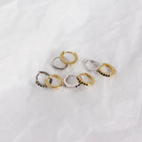 925 Silver Zircon Diamond Round Stud Earrings Men Women Jewelry
