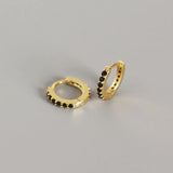 925 Silver Zircon Diamond Round Stud Earrings Men Women Jewelry