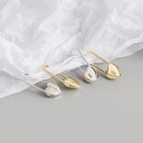 925 Silver Heart Lock Stud Earrings Women's Jewelry