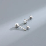 925 Silver Tori Pearl Stud Earrings High Carbon Diamond Ladies Jewelry