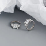 925 Silver Zirconia Stud Earrings Men's Women's Jewelry Party Gift
