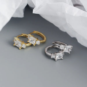 925 Silver Zirconia Stud Earrings Men's Women's Jewelry Party Gift