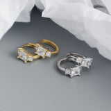 925 Silver Zirconia Stud Earrings Men's Women's Jewelry Party Gift