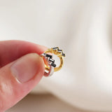925 Silver Zircon Diamond Stud Earrings Women