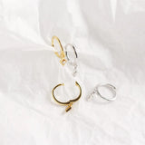 925 Silver Zircon Diamond Stud Earrings Women's Jewelry
