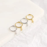 925 Silver Zircon Diamond Stud Earrings Women's Jewelry