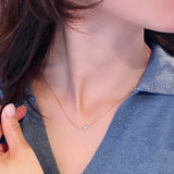 925 Silver V Shape Pearl Necklace for Women