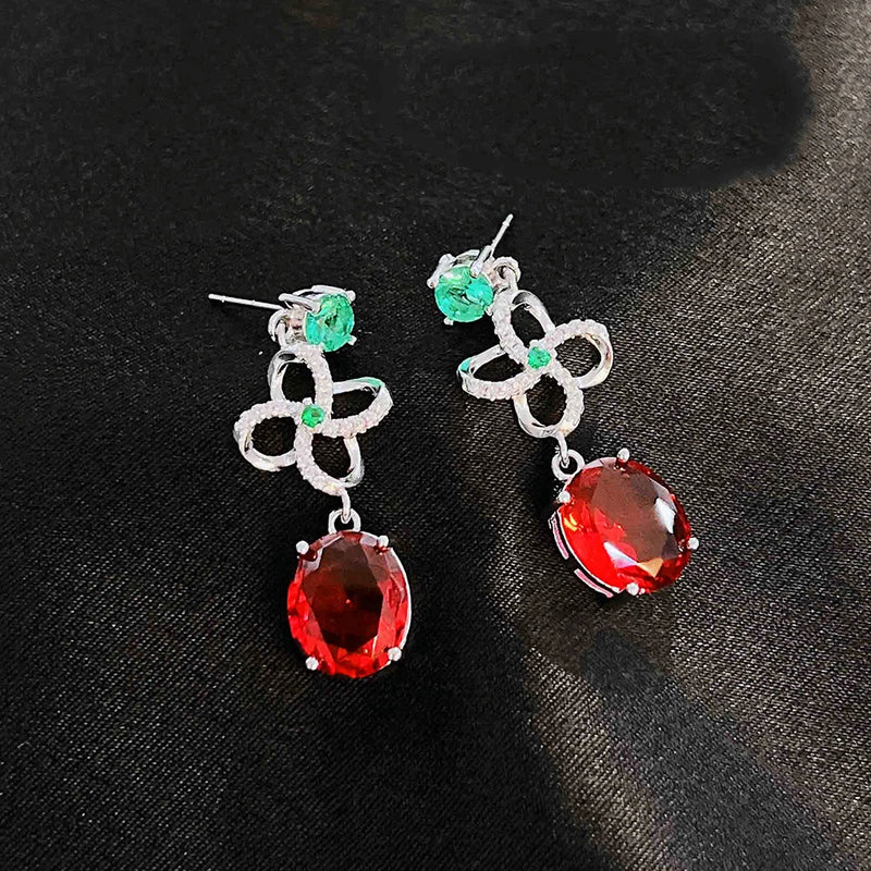 Advanced Women Earrings Tourmaline Zircon Jewelry Wedding Gift