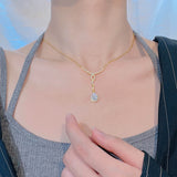 Angel Wings Necklace Water Drop Jewelry Wedding Gift