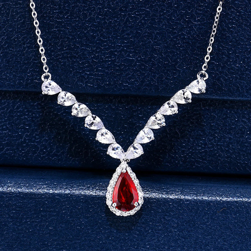 Women Necklace Angel Wings Necklace Water Drop Female Jewelry